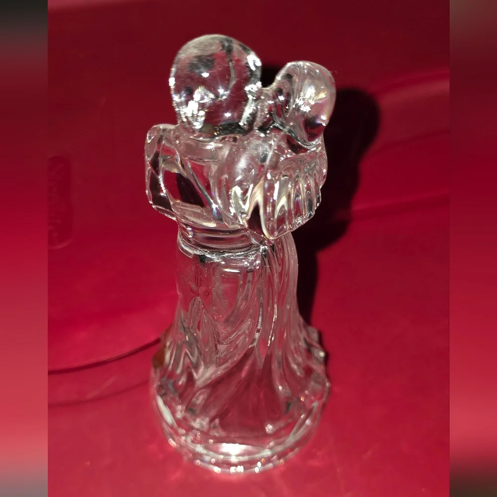 Princess House Crystal Bride & Groom Wedding Cake Topper
